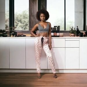 Victoria's Secret Women's World Traveler Print PJ Bottoms Size S Pink Black NWOT